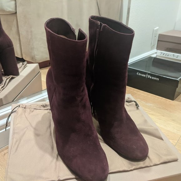 GIANVITO ROSSI Rolling 85 Suede Ankle Boots - Picture 2 of 6